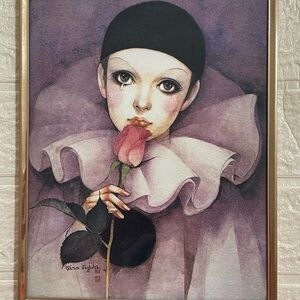 Unique Vintage Portrait with Pink and Purple Hues